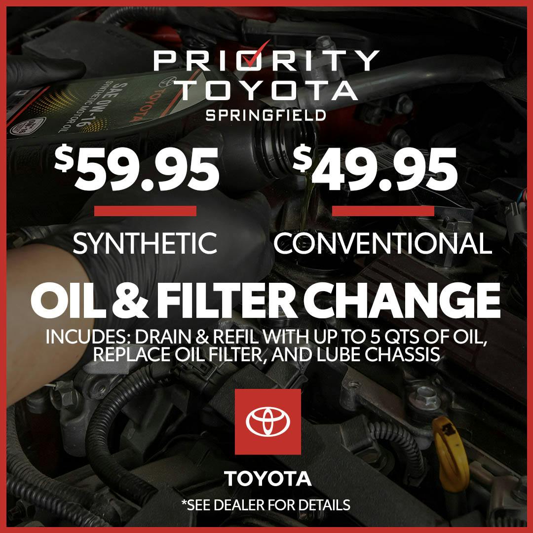 OIL CHANGE SPECIAL | Priority Toyota Springfield