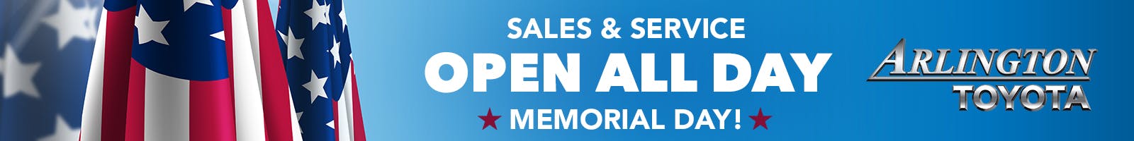 !Open Memorial Day | Arlington Toyota