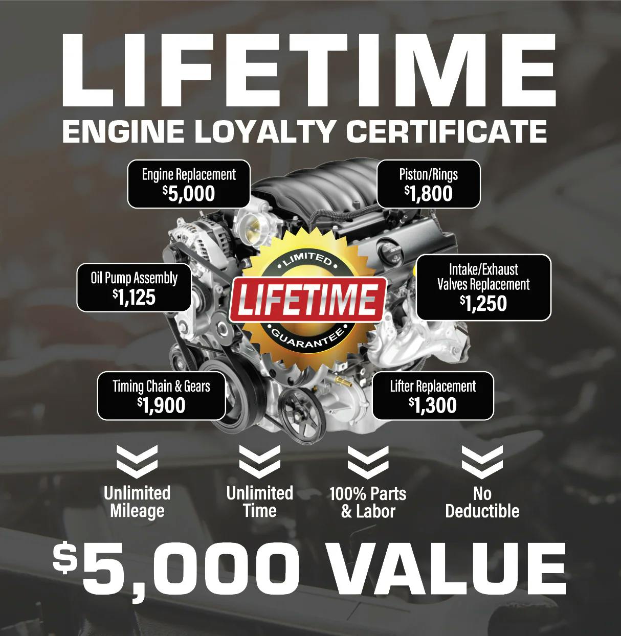 Bayside4Life Lifetime Engine Loyalty Certificate