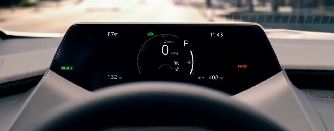 The digital gauge is shown in a 2023 Toyota Prius Limited.