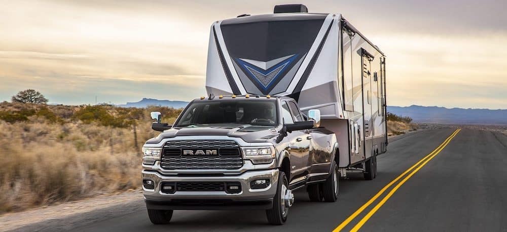 2020 ram 3500 towing an RV