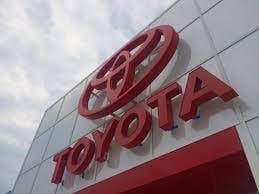 Toyota Logo on the front of the Kirksville Toyota store front