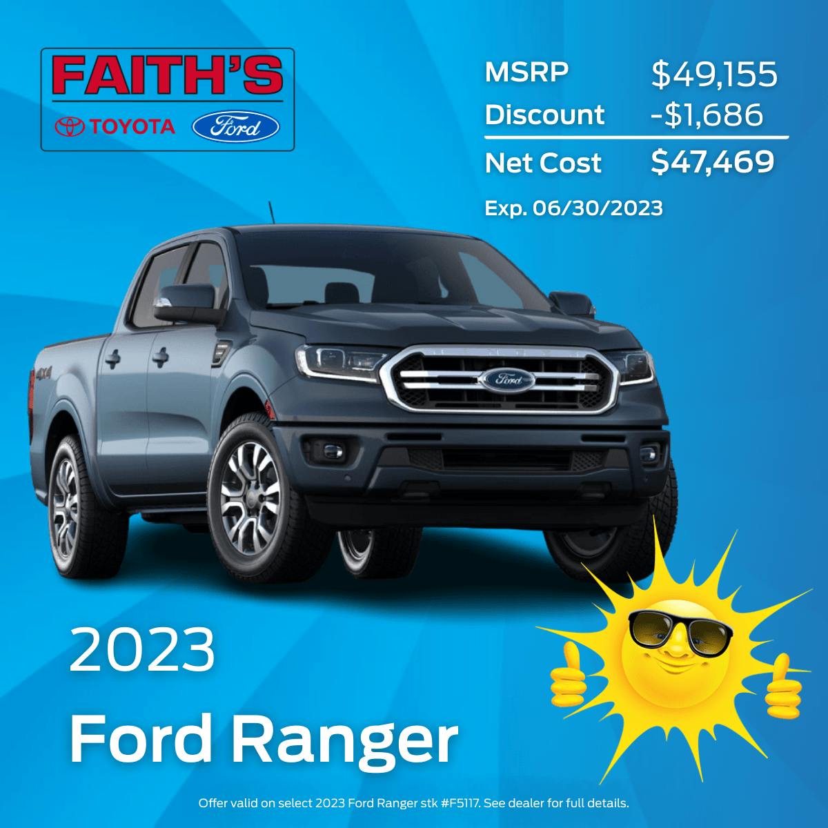 2023 Ford Ranger Purchase Offer | Faiths Ford