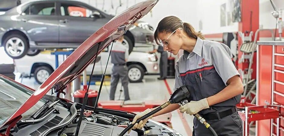 female technician at work