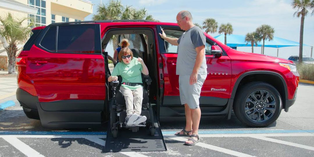 Chevy Traverse with a wheelchair ramp