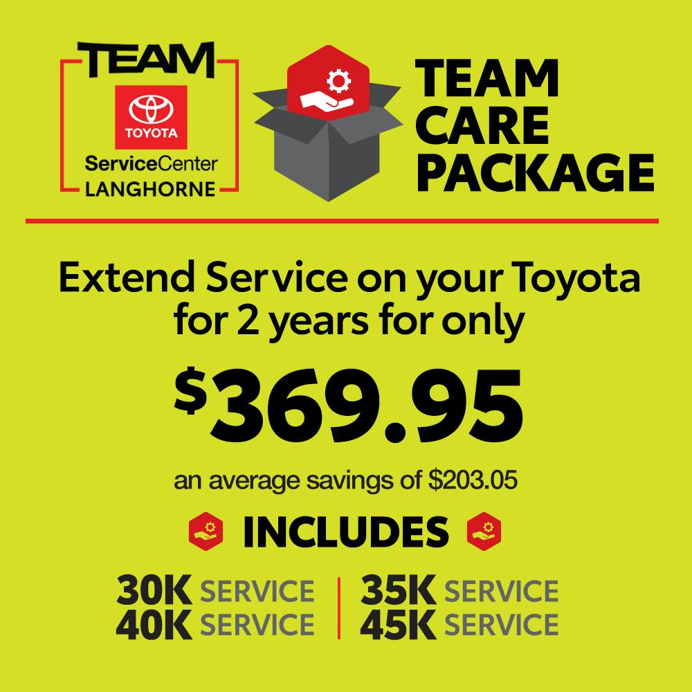TEAM CARE PACKAGE – 30K – 45K | Team Toyota of Langhorne