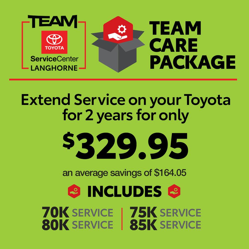 TEAM CARE PACKAGE – 70K – 85K | Team Toyota of Langhorne