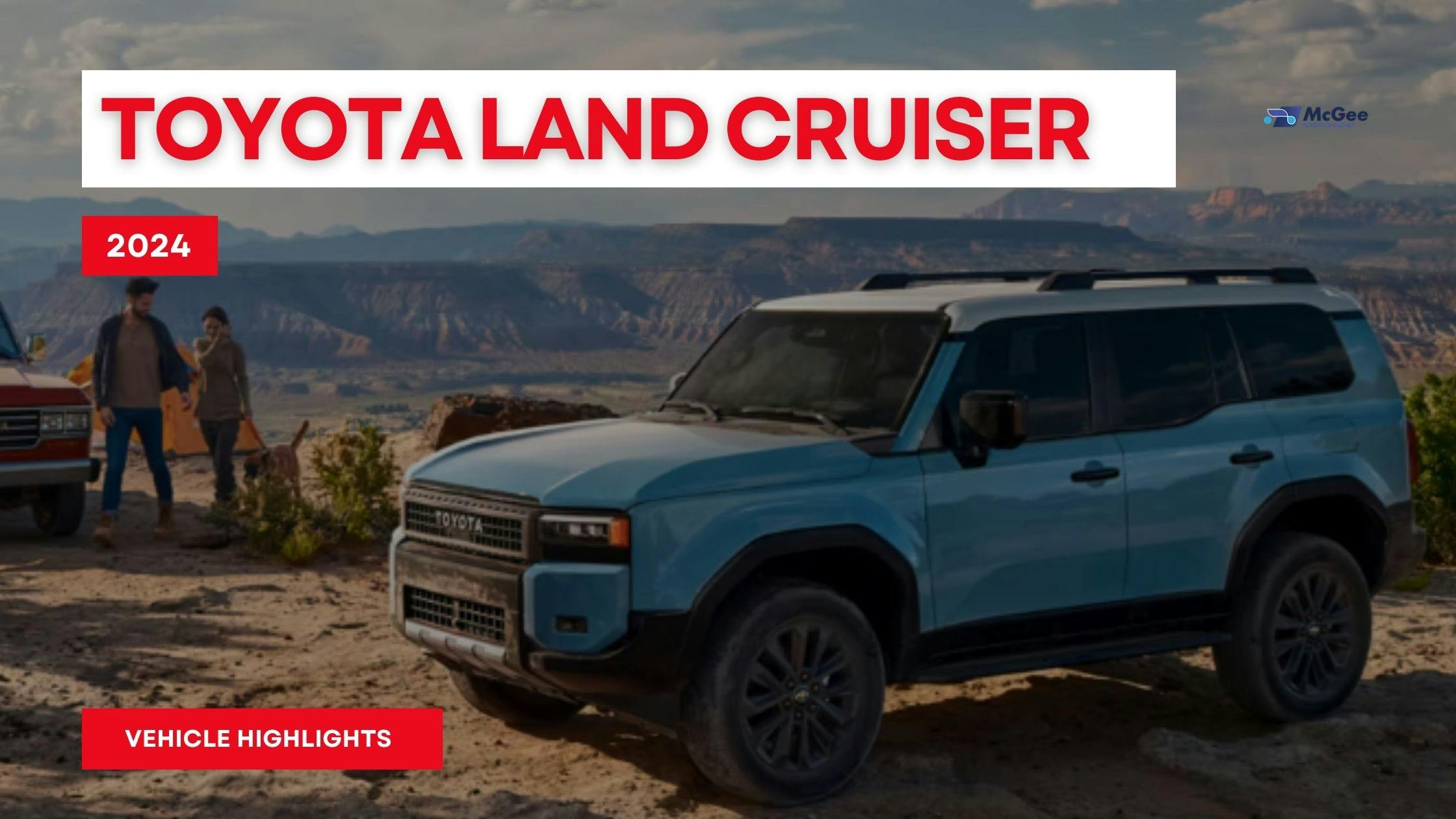 2024 Toyota Land Cruiser parked on an overlook by a campsite