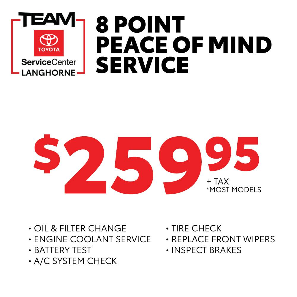 8 POINT PEACE OF MIND SERVICE | Team Toyota of Langhorne