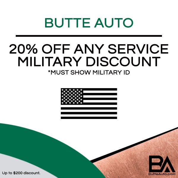20% off Any Service Military Discount | Butte Auto Group