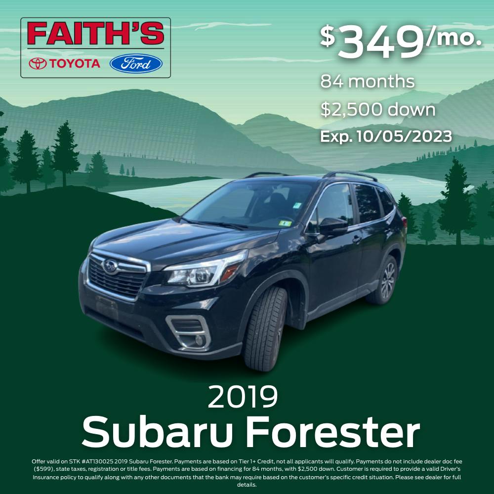 2019 Subaru Forester Purchase Offer | Faiths Ford