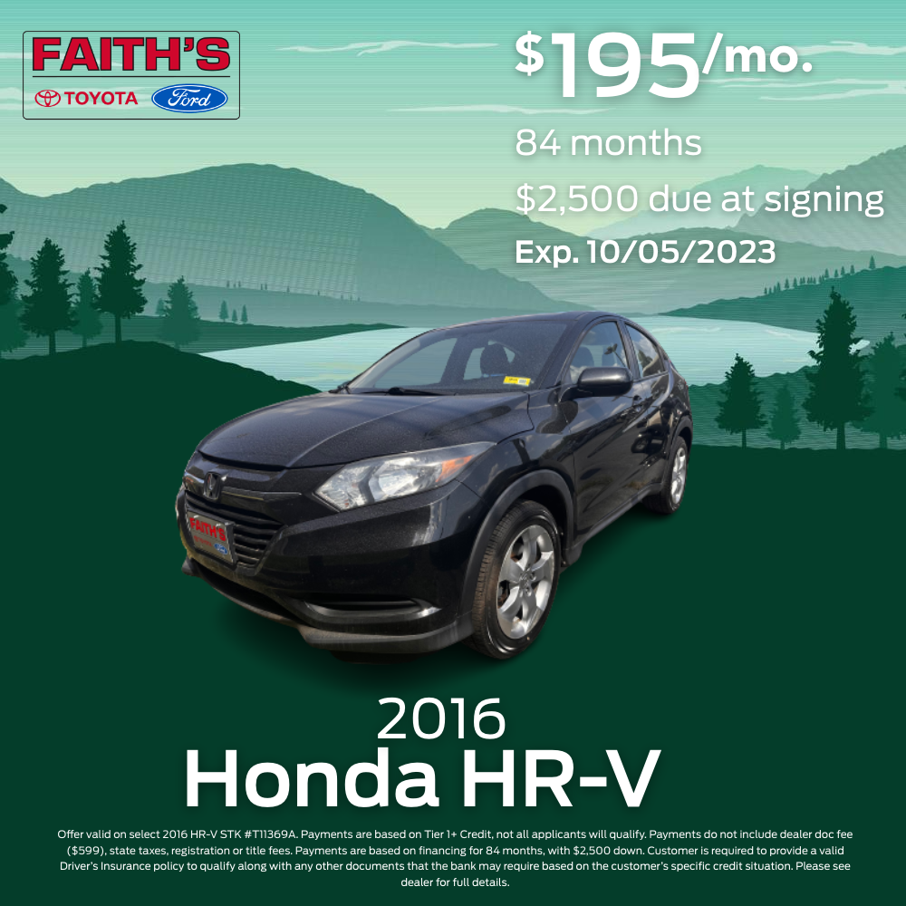 2016 Honda HR-V Purchase Offer | Faiths Toyota