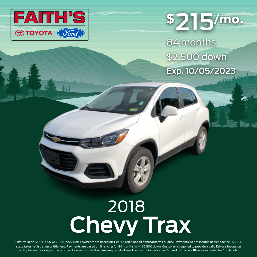 2018 Chevy Trax Purchase Offer | Faiths Auto Group