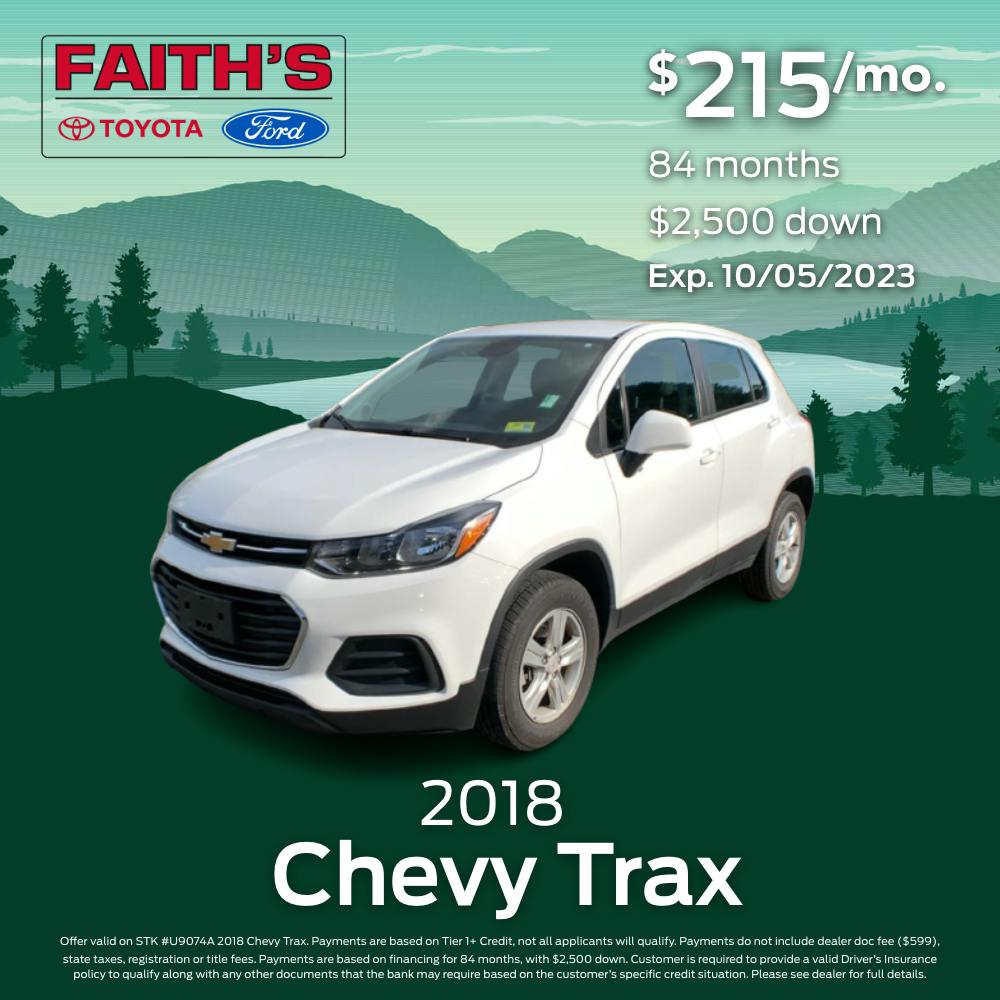 2018 Chevy Trax Purchase Offer | Faiths Ford