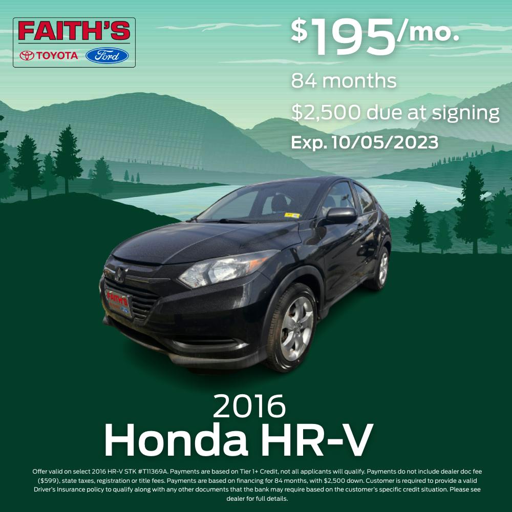 2016 Honda HR-V Purchase Offer | Faiths Ford