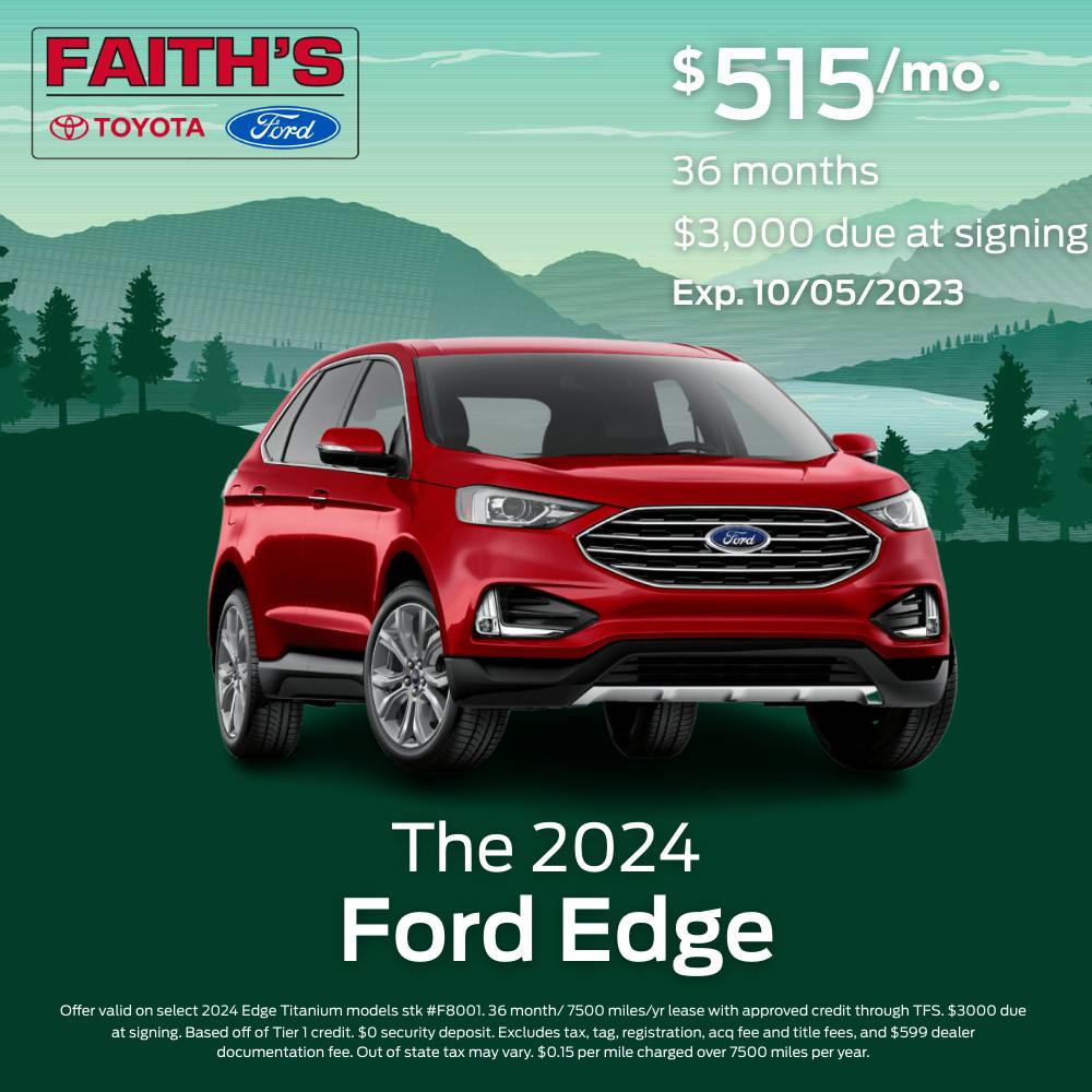 2024 Ford edge Lease Offer | Faiths Ford