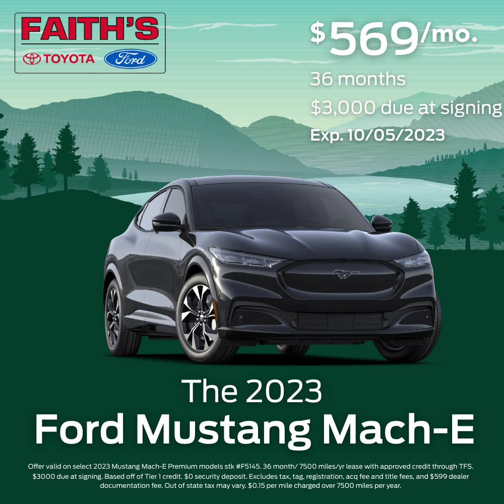 2023 Ford Mustang Mach-E Lease Offer | Faiths Auto Group