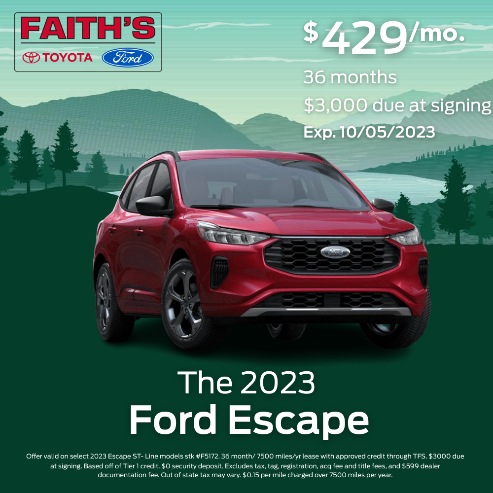 2023 Ford Escape Lease Offer | Faiths Auto Group