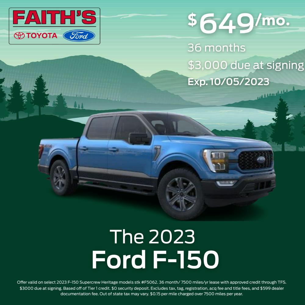 2023 Ford F-150 Supercrew Heritage Lease Offer | Faiths Ford