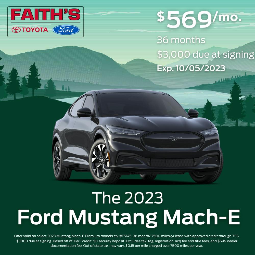 2023 Ford Mustang Mach-E Lease Offer | Faiths Ford