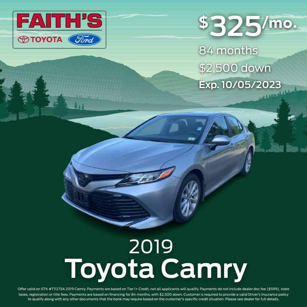 2019 Toyota Camry Purchase Offer | Faiths Toyota