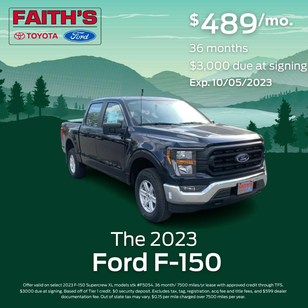 2023 Ford F-150 Supercrew Lease Offer | Faiths Ford