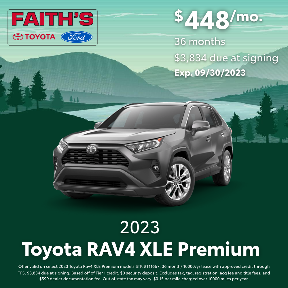 2023 Toyota RAV4 XLE Premium Lease Offer | Faiths Auto Group