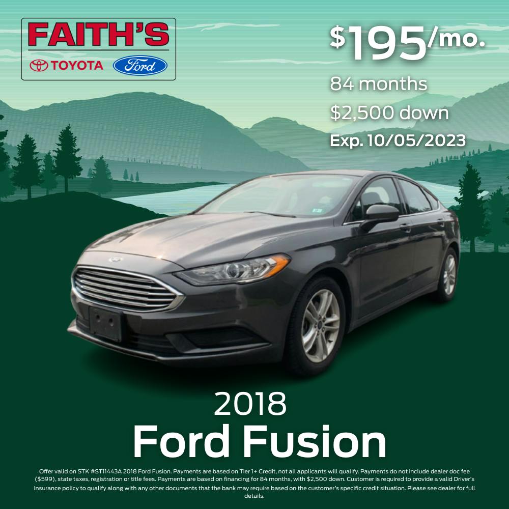 2018 Ford Fusion Purchase Offer | Faiths Ford