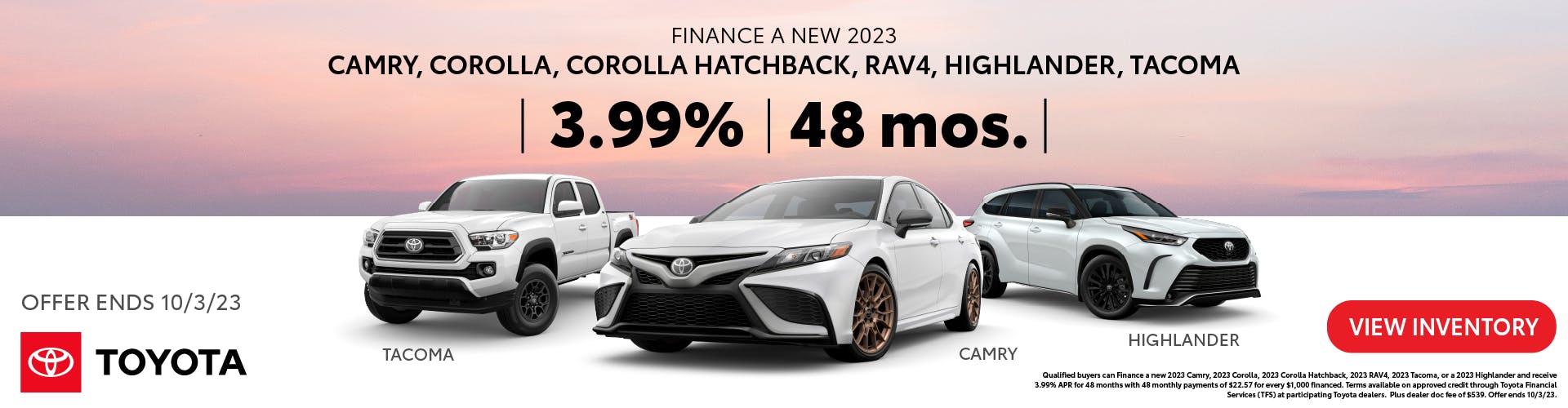 3.99% APR Financing