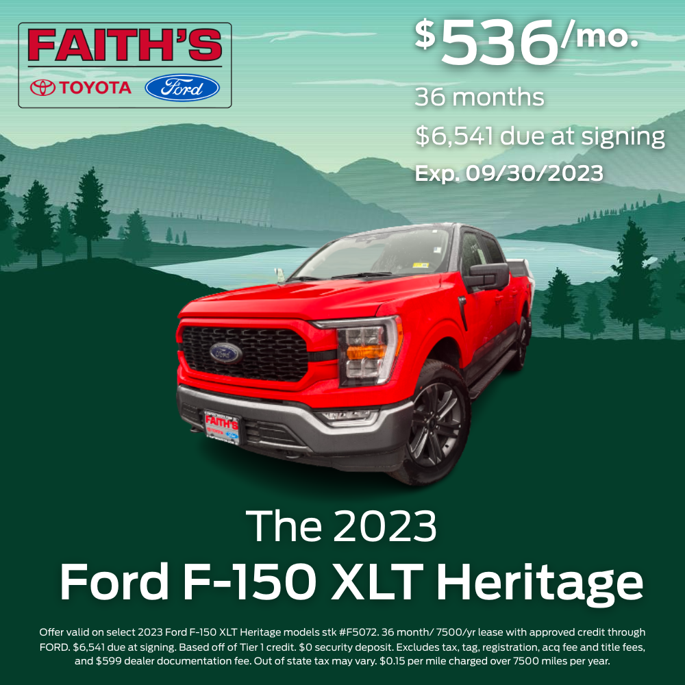 2023 Ford XLT Heritage Lease Offer | Faiths Auto Group