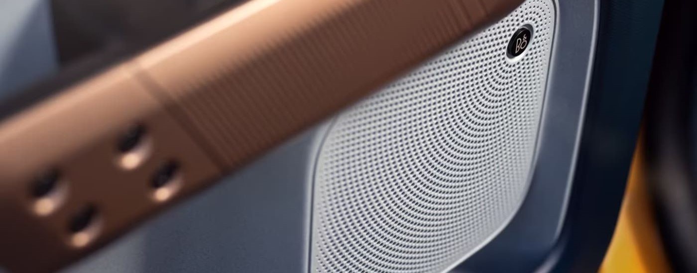 A close up shows the door speaker in a 2024 Ford Maverick.