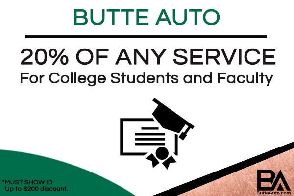 20% off any service for College Students & Faculty | Butte Toyota