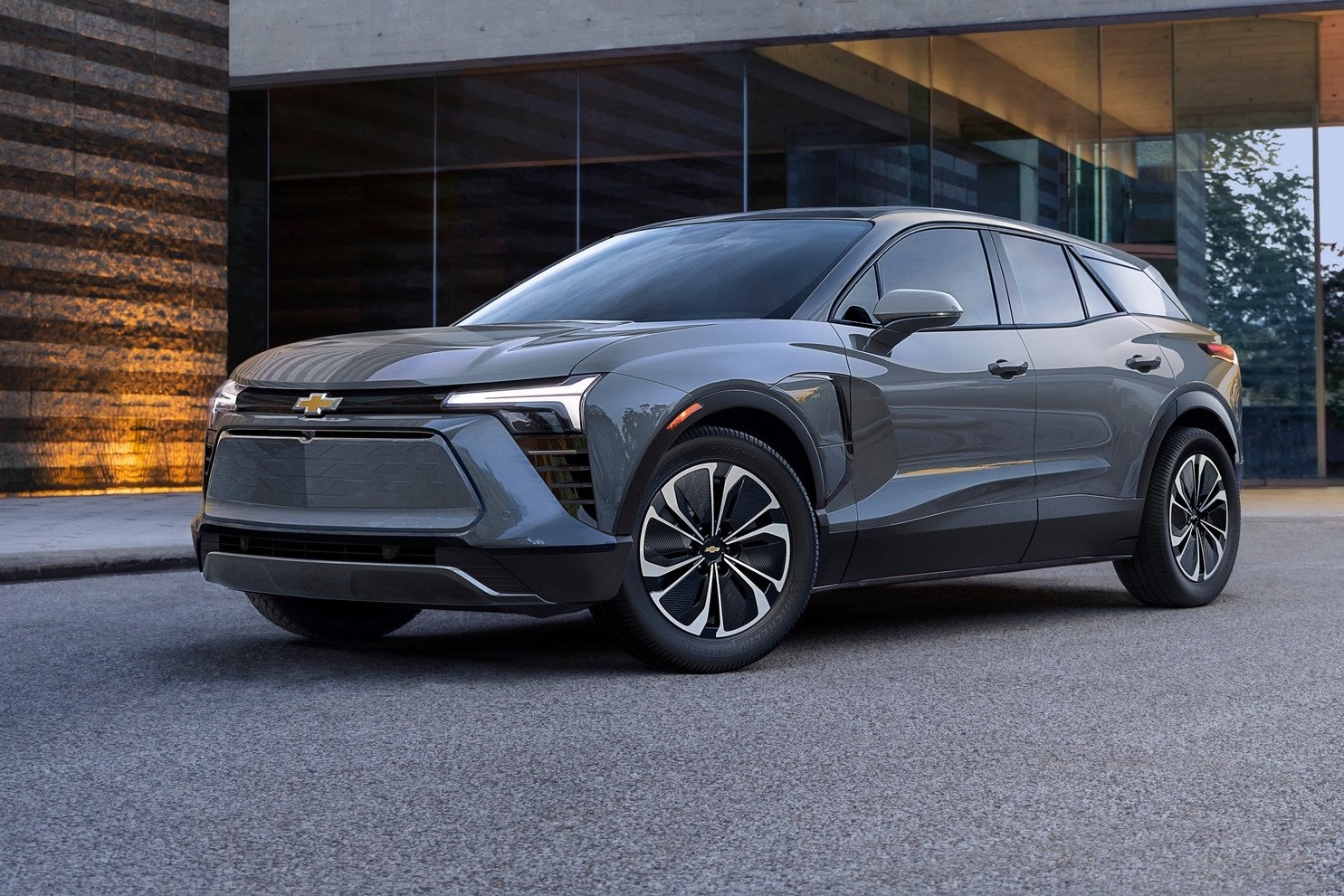 Chevy Blazer EV RS 2024 Chevy Blazer EV RS parked in front of a house