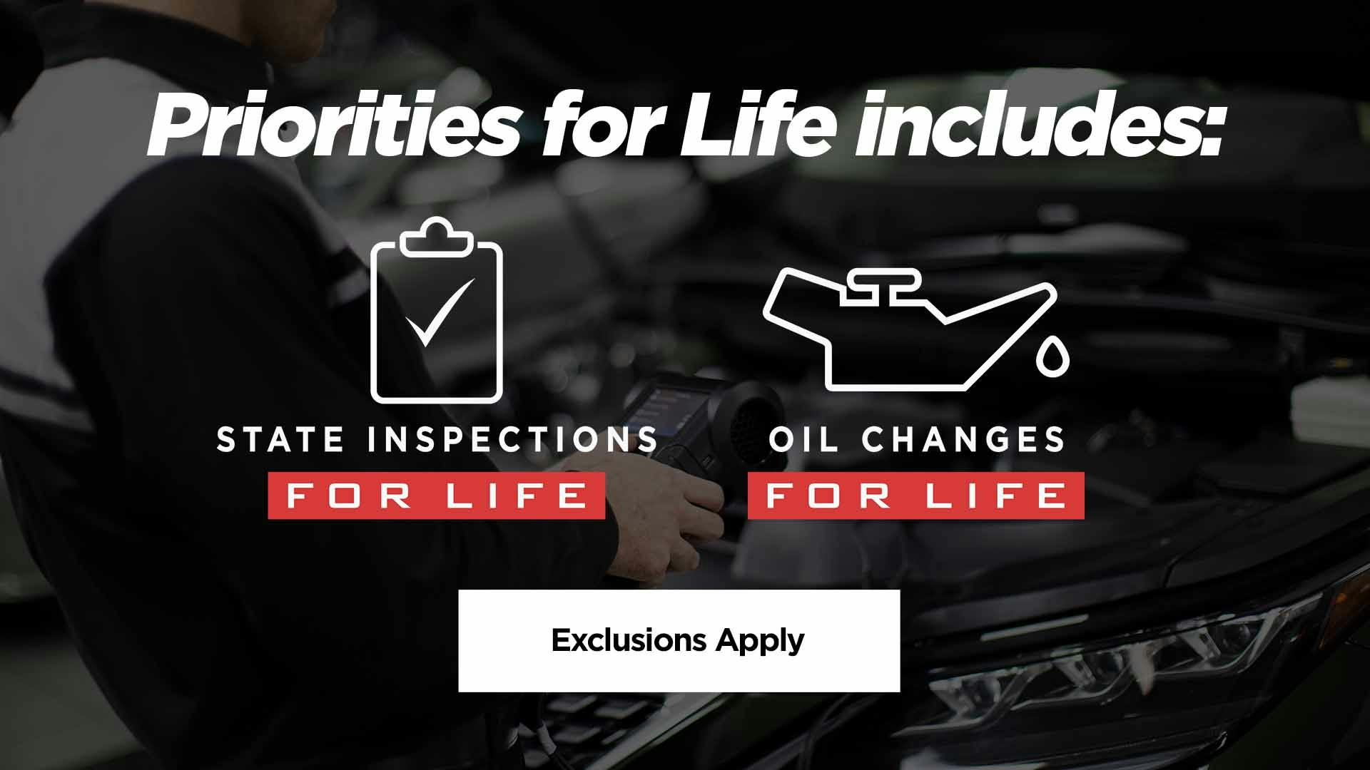 Priority Toyota Springfield Priorities For Life includes State Inspections and Oil Changes