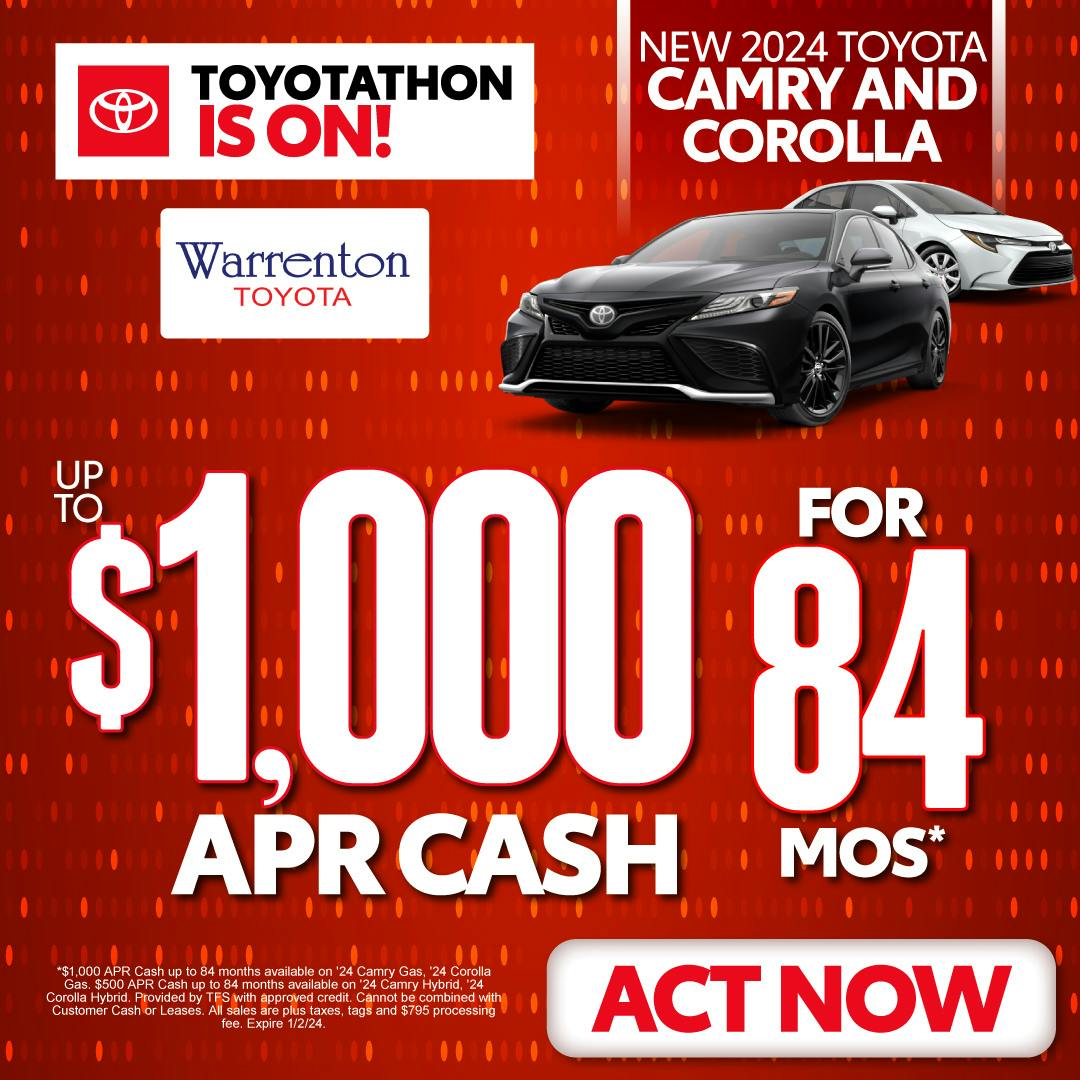 SAM-Toyotathon-Camry and Corolla