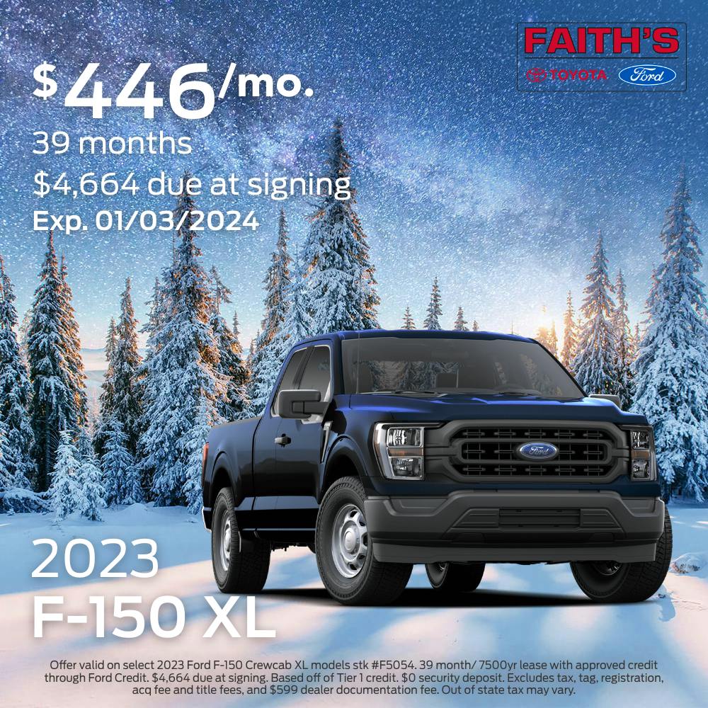 2023 F-150 XL Lease Offer | Faiths Ford