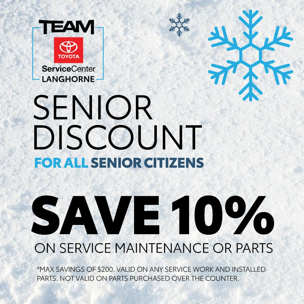 SENIOR CITIZEN DISCOUNT Team Toyota of Langhorne