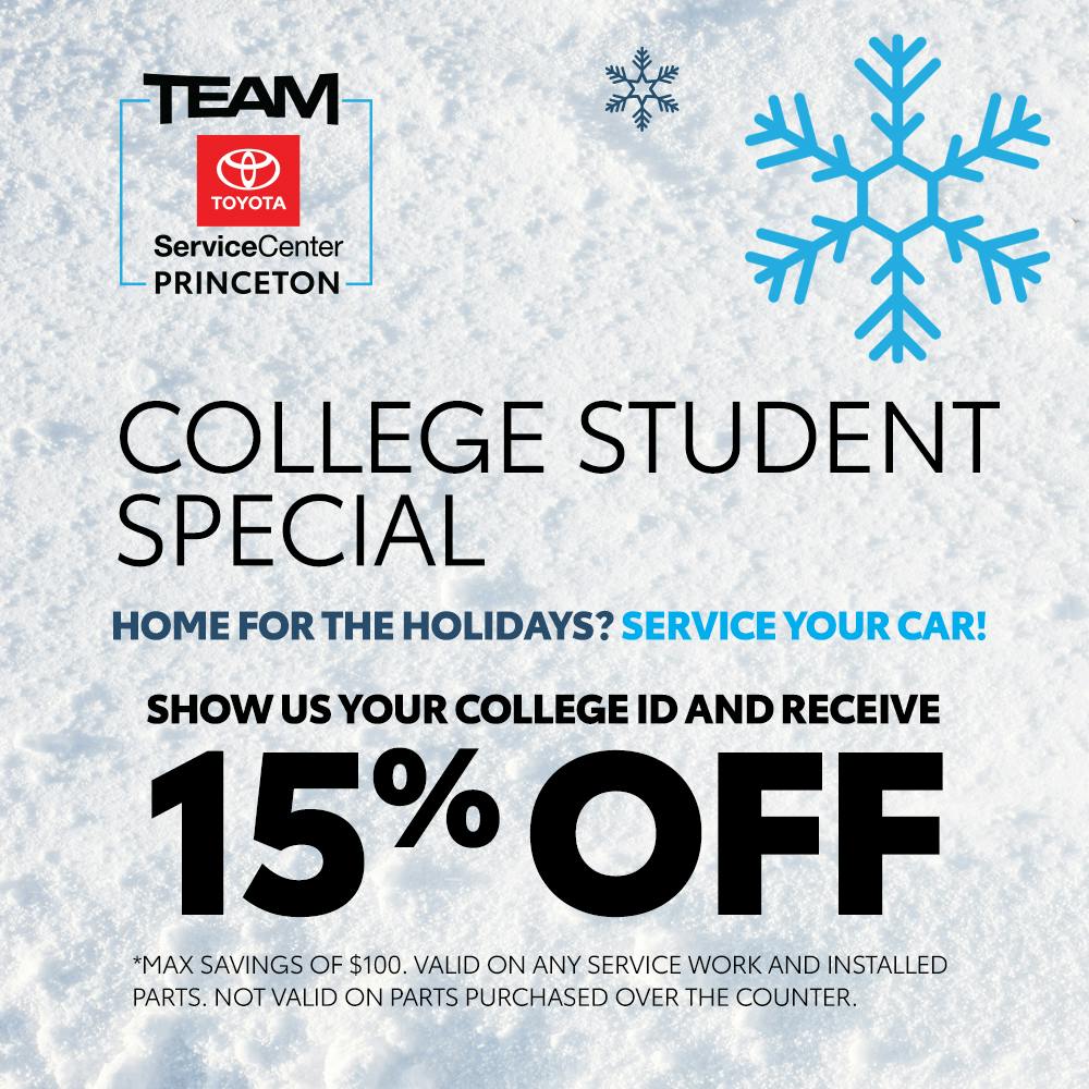 COLLEGE STUDENT SPECIAL | Team Toyota of Princeton