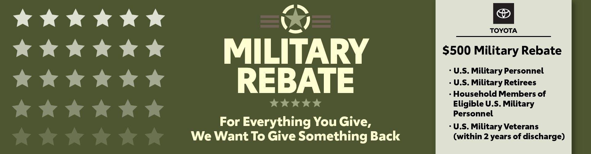 Military Rebate