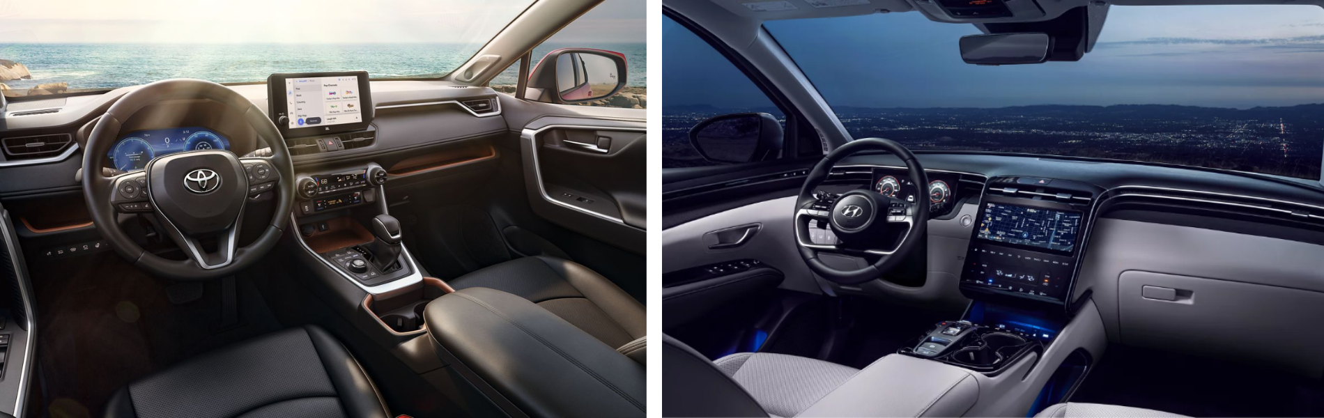 2024 Toyota RAV4 vs Hyundai Tucson Interior