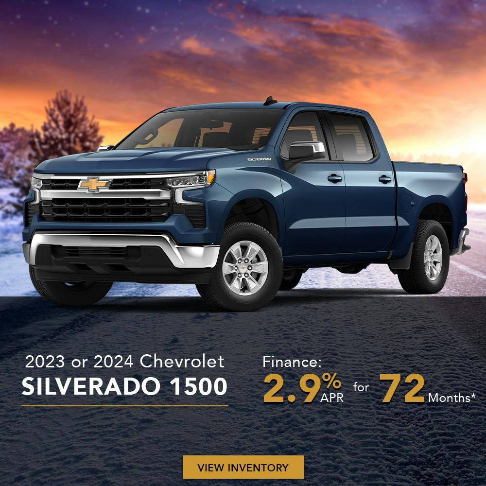 New 2023 or 2024 Chevrolet Silverado 1500 Finance for 2.9% APR