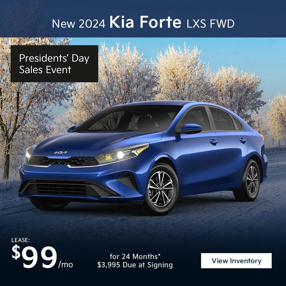 New 2024 Kia Forte Lease for $99 per Month