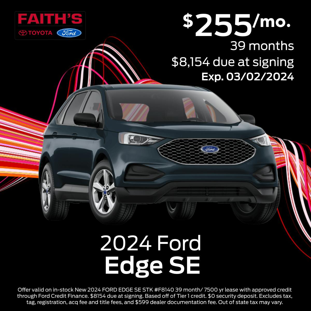 2024 Ford Edge SE Lease Offer | Faiths Ford