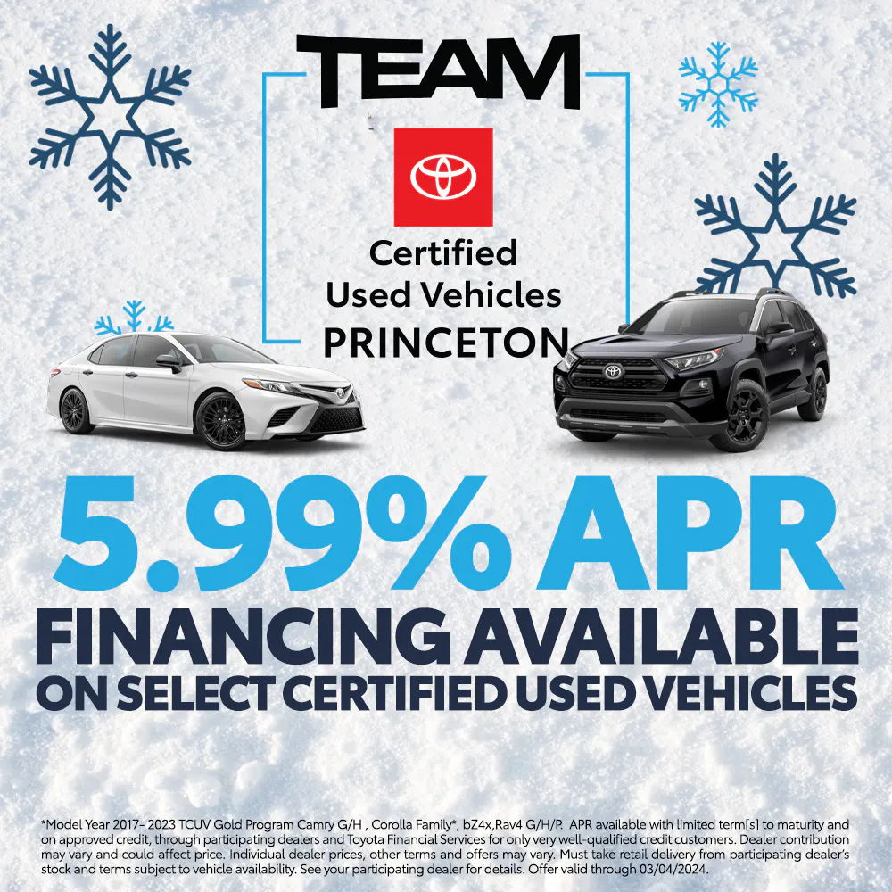 5.99% APR Available on Select Certified Vehicles