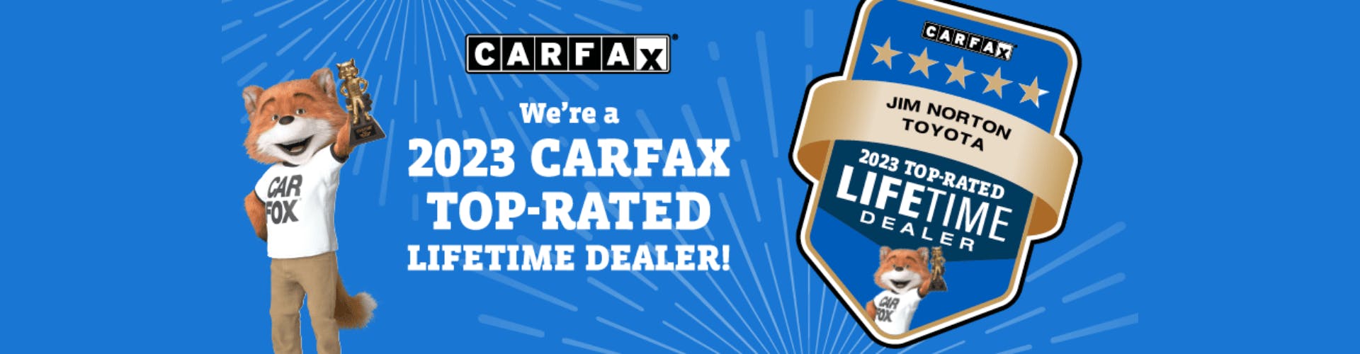 Carfax Top-rated Lifetime Dealer