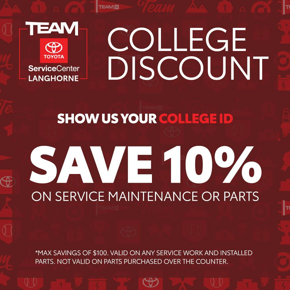 COLLEGE STUDENT SPECIAL | Team Toyota of Langhorne