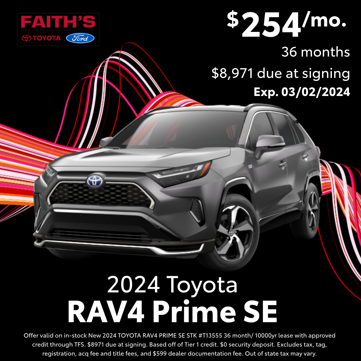 2024 Toyota RAV4 Prime Lease Offer | Faiths Auto Group