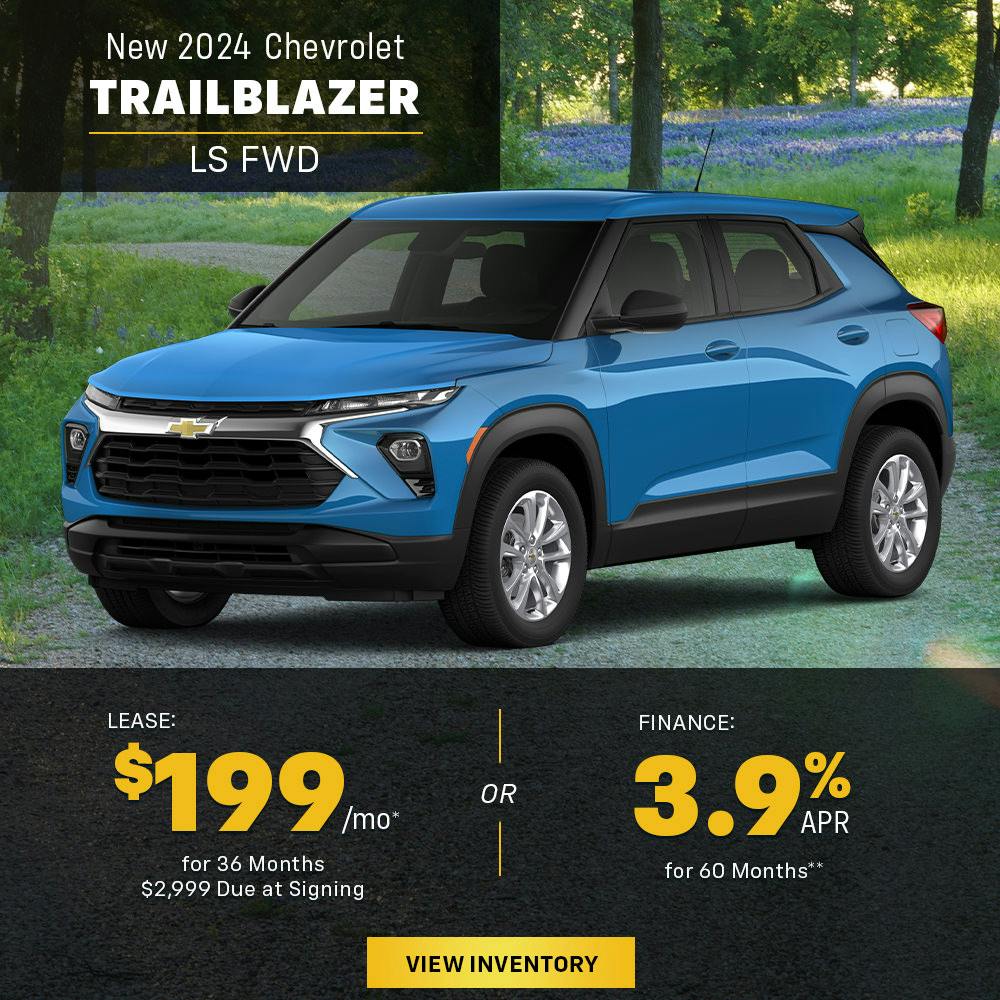 New 2024 Chevrolet Trailblazer – Lease for $199/Month or Finance at 3.9% APR