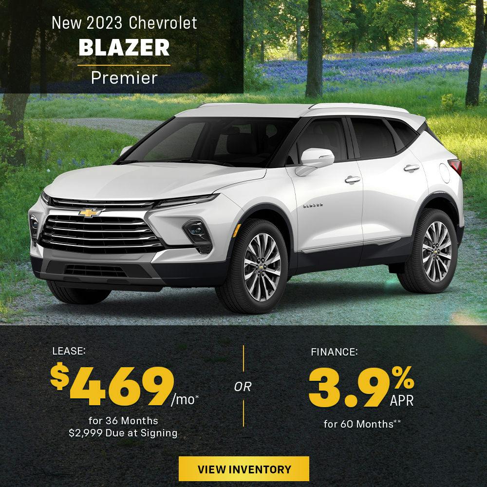 New 2023 Chevrolet Blazer Premier – Lease for $469/Month or Finance at 3.9% APR