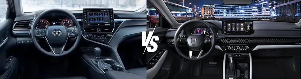 In the ultimate hybrid showdown between the Toyota Camry Hybrid and the Honda Accord Hybrid, both offer compelling efficiency, performance, and technology. The Camry Hybrid shines in power and performance with its robust hybrid powertrain, promising exhilarating acceleration and dynamic handling, especially with available All-Wheel Drive (AWD). On the other hand, the Accord Hybrid excels in interior space, offering generous passenger volume and cargo space. Both vehicles boast advanced safety suites and connectivity options, ensuring a safe and connected driving experience. Ultimately, the Camry Hybrid emerges as the superior choice for those seeking unmatched power, performance, and driving excitement, setting a new standard of excellence in the segment. Find your perfect Toyota Camry Hybrid at North Georgia Toyota today and experience the thrill firsthand.